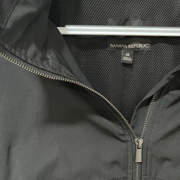 Banana Republic | BR Women's Water-Repellent Long Rain Jacket Black Medium - Picture 4 of 8